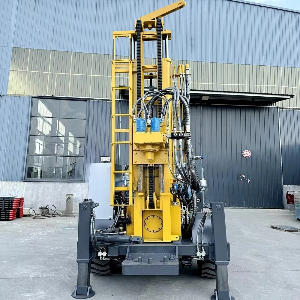 China Portable Trailer 300m Water Irrigation Well Dilling Machine Water Well Drilling Mine Drilling Rig Machine For Sale