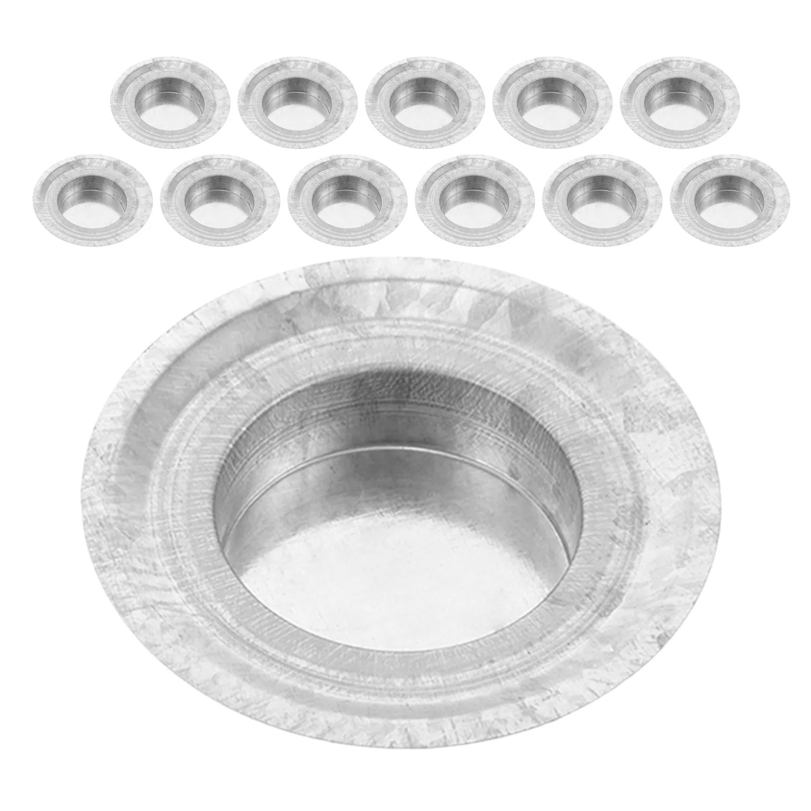 12Pcs Jar Lid Insert Stainless Steel Regular Mouth Indoor Holder Replacement for Tea Light Aromatherapy and