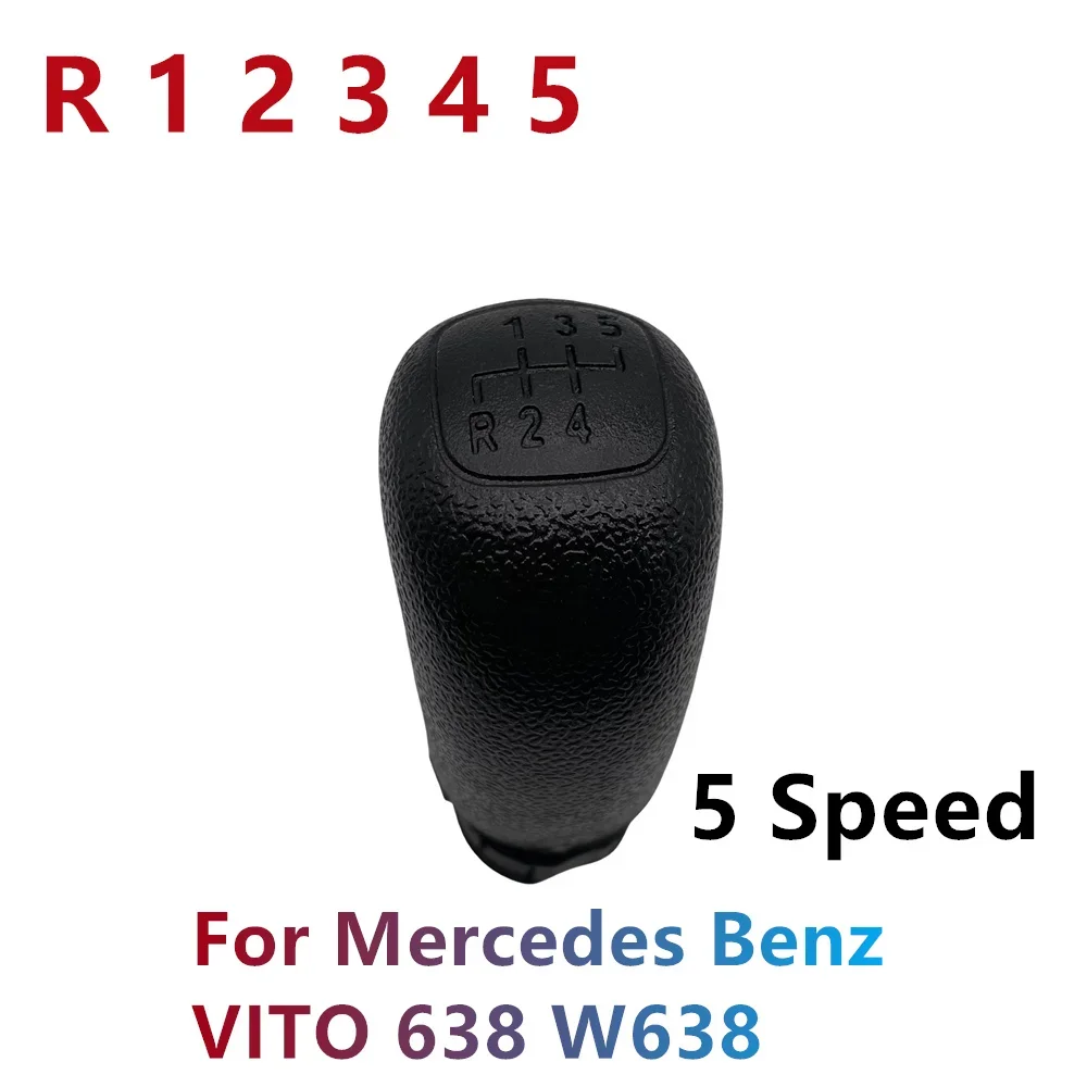 For Mercedes Benz VITO W638 #0002670010 Manual Car 5 Speed Gear Shift Knob Shiter Handle With Gaiter Boot Cover PU Leather Parts