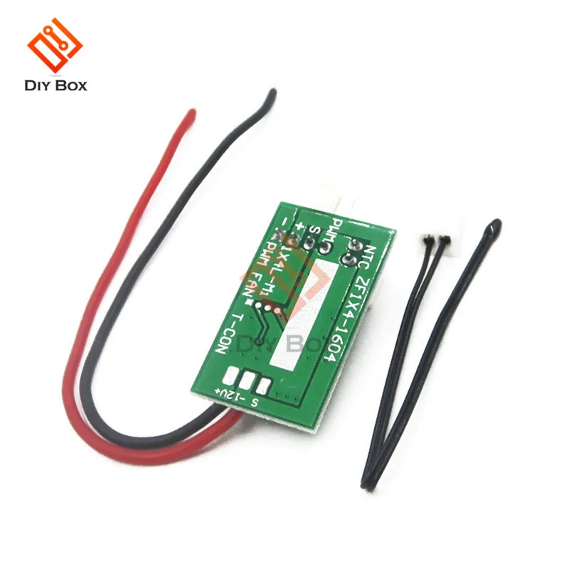 DC 12V 3/4 Wire PWM Fan Temperature Control Speed Controller Single/Dual Way Speed Controller Temperature Control Governor