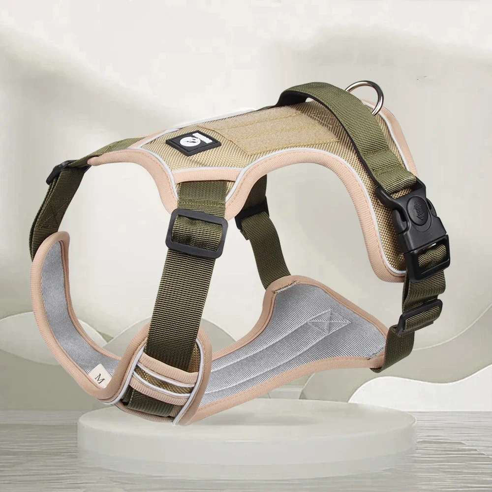 Светоотражающее седло для собак, регулируемая шлейка для домашних животных, тренировка для ходьбы без тяги, нагрудный ремень для маленьких, средних и больших собак