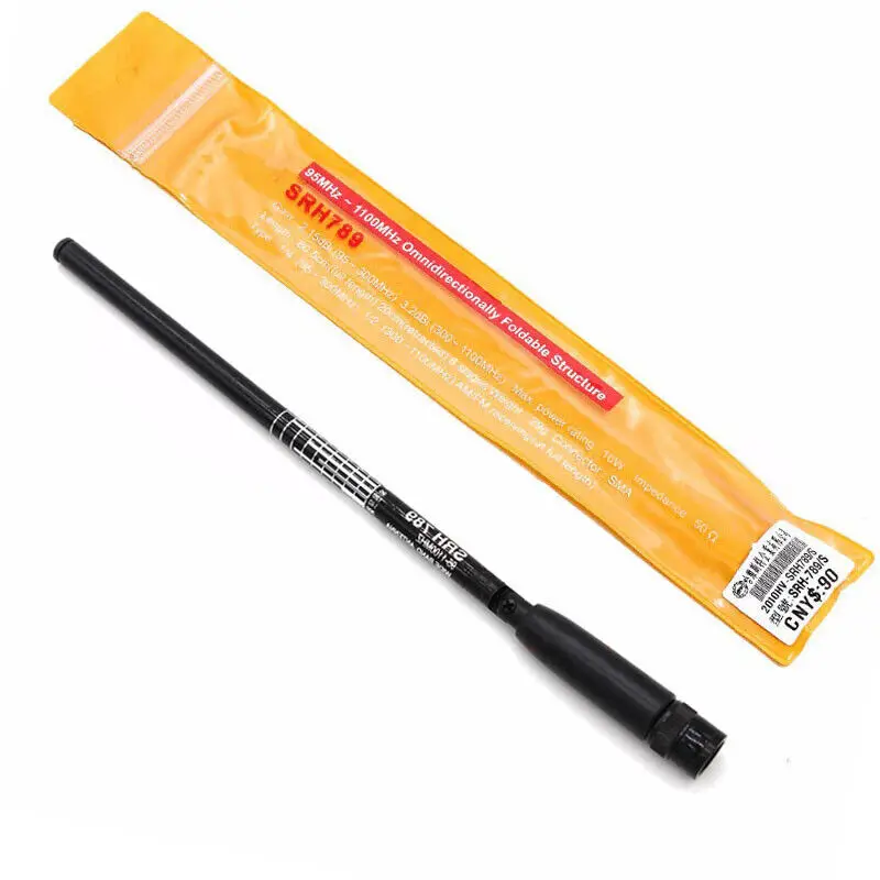 NEW SRH789 BNC 95-1100MHz Wide Band Foldable Telescopic Antenna for ICOM Kenwood Two Way Radio