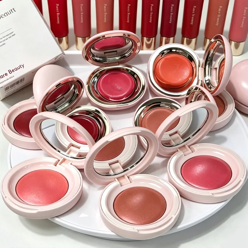 Fashion Rare Beauty - Rubor en Polvo Rosa Malva Neutro, Maquillaje Portátil, Rubor Líquido Hidratante de Doble Uso, Acabado Brillante y Suave a Prueba de Agua