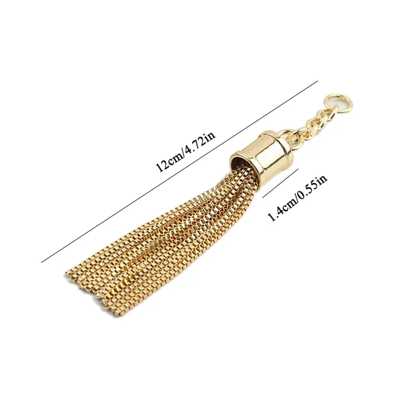 Fashion Metal Decoration Buckle Tassel Pendant Keychain for Handbag Bag Purse Hardware Accessories DIY Crafts Decor Tassel