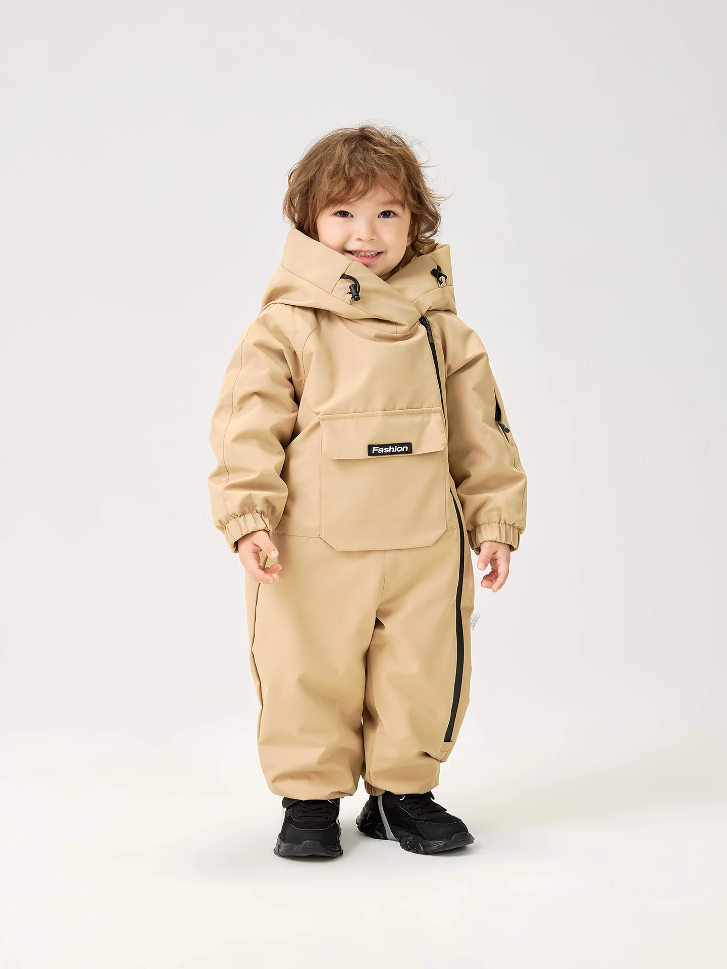 2026 Winter Baby  Clothes Warm Fur Lining Boys Snowsuit Windy Proof Baby Ski Rompers Kids Girls Jumpsuits  2-5Y