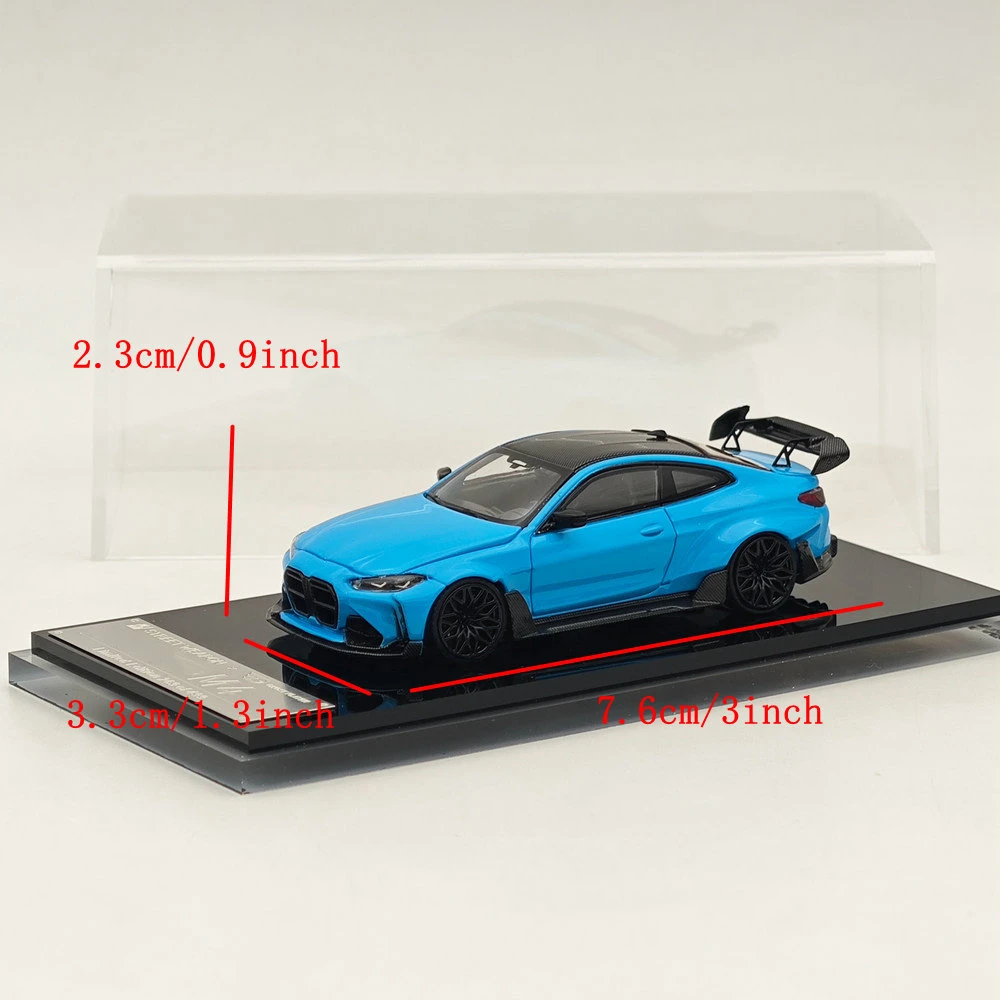 SW 1:64 M4 G82 Modelo Esportivo Limitado 499 Diecast Model Car Collection Auto Toys Presente Azul