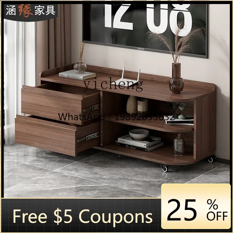 

removable TV cabinet living room floor-to-ceiling storage locker integrated household TV stand