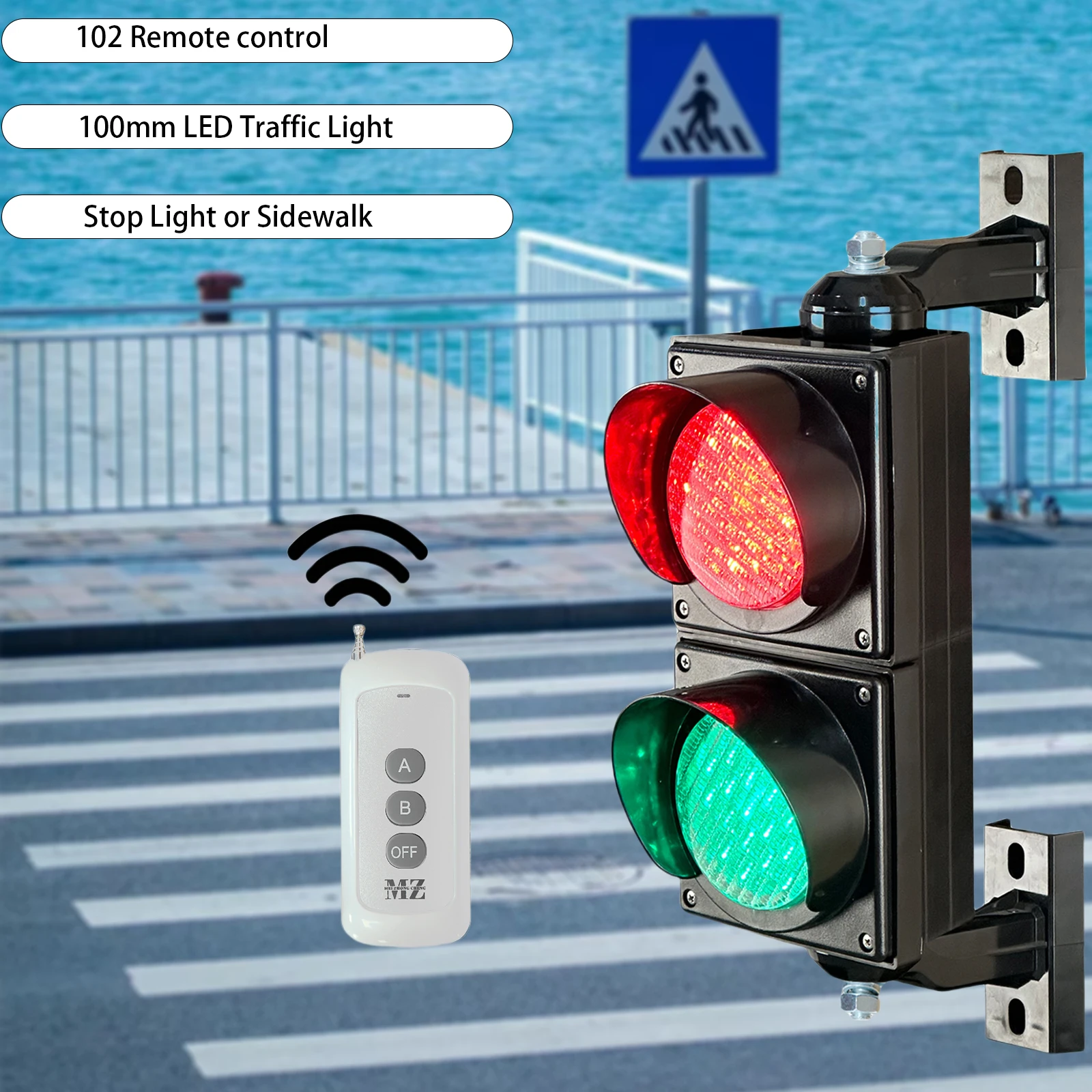Светофор с дистанционным управлением 【4 дюйма 100 мм】 |   AC85-265V