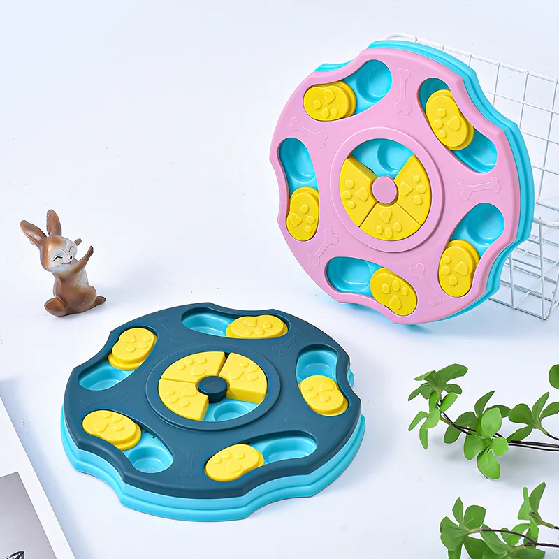 Pet Supplies Cat Dog Turntable Eating Anti-choking Food Puzzle Feeding Interactive Toy Slow Food Tray