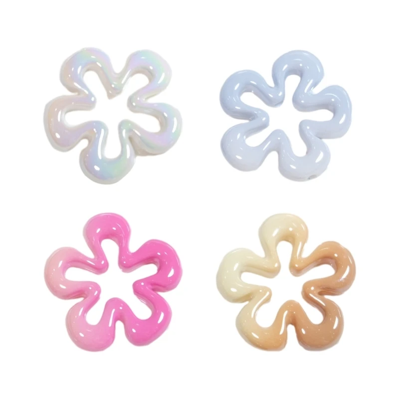 Q0KE Hollow Flower Pendant Unique Flower Pendants Handmade Jewelry Accessories DIY Jewelry Pendant Resin Material for Jewelry