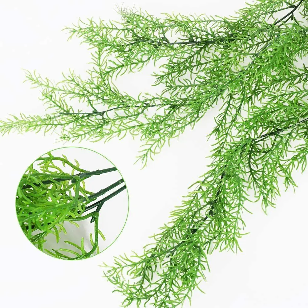 77cm Artificial Curly Seaweed Ferns Plant Plastic UV Resistant Artificial Hanging Plants Lifelike Fake Plants Home Garden Decor