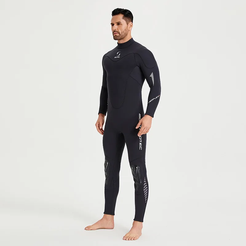 3mm Diving Suit Men's One-piece Warm Surfing Diving Suit Women's Long Sleeved Cold Resistant Snorkeling Suit