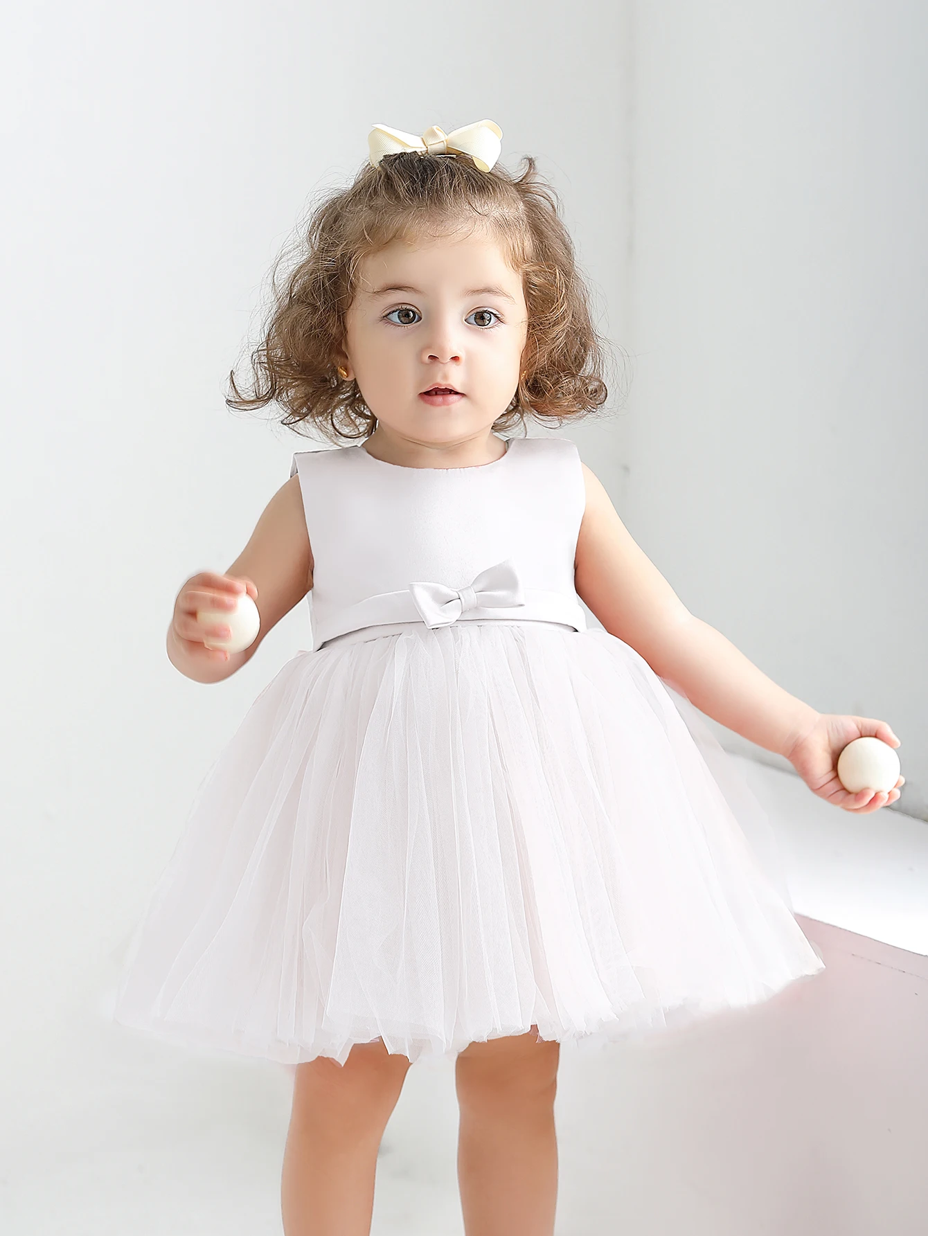 Hot Sale Toddler Girl Clothes Little Baby Pretty Wedding Flower Girl Puffy Tulle Skirt