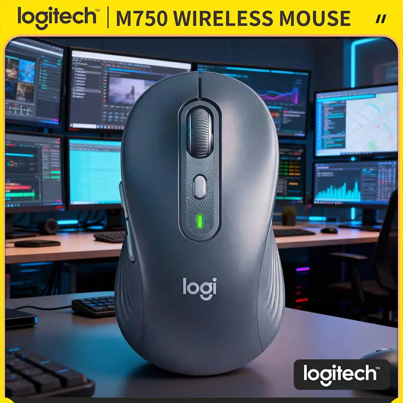 

Бесшумная эргономичная мышь M750 - снижение шума клика на 90%, настраиваемые сочетания клавиш, двойное подключение, 24 месяца автономной работы, выбор для бизнеса