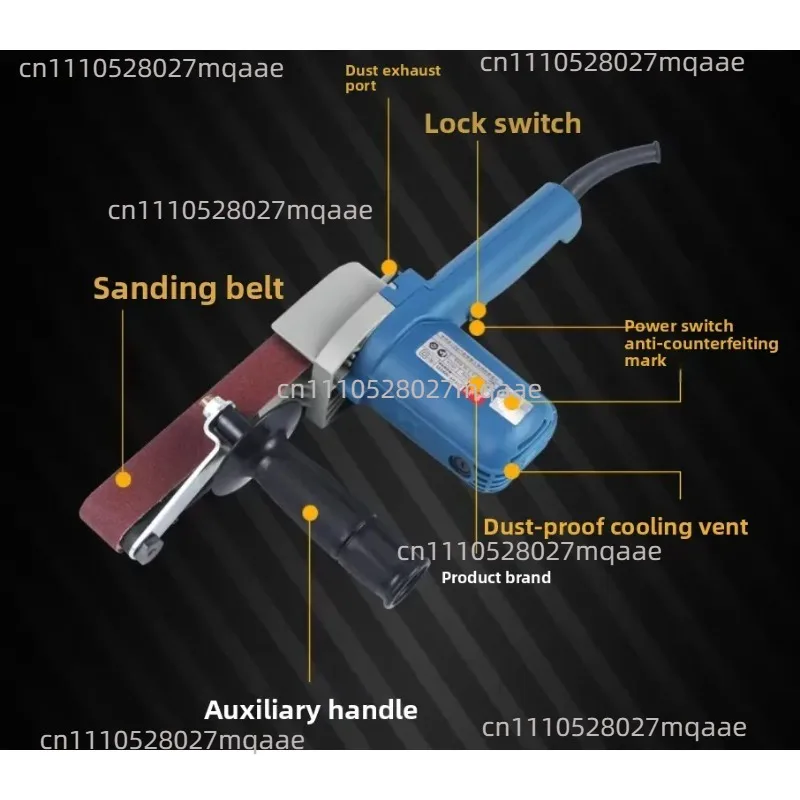 Belt Sander 220-240V Variable Speed 30*533mm Belt Sander 550w High Power Woodworking Belt Sander Sandpaper Grinder