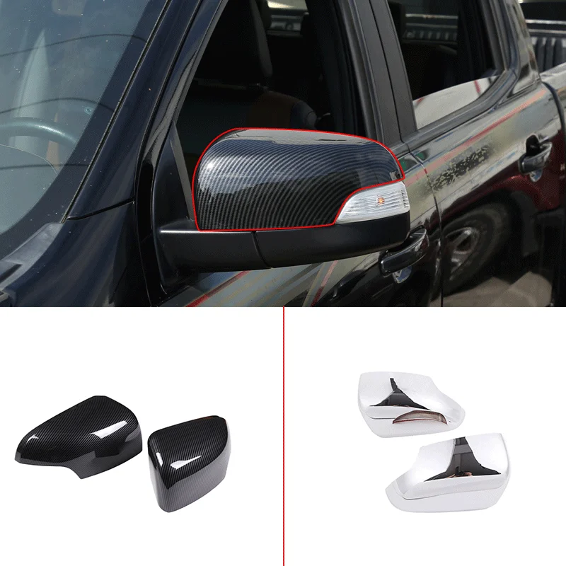 

For 2012-2016 Ford Ranger Wildtrak ABS Carbon Fiber Car Styling Rearview Mirror Decorative Cover Sticker Car Exterior Parts