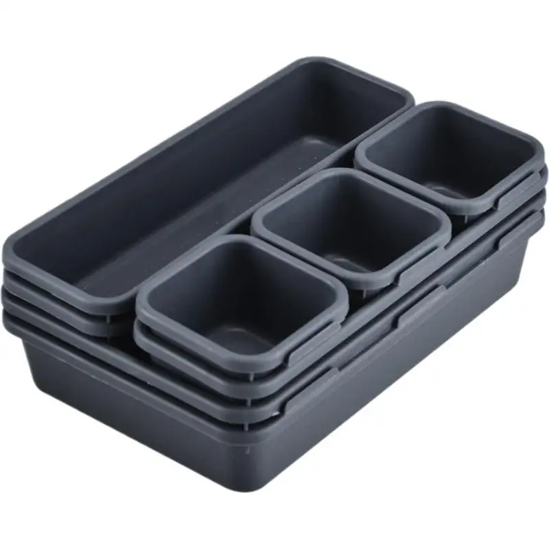 Schubladen-Organizer-Boxen Transparente Kunststoff-Aufbewahrungsbehälter für Schlafzimmer, Kommode, Büro, Aufbewahrungsbox für Make-up, Schmuck, Gadgets ﻿