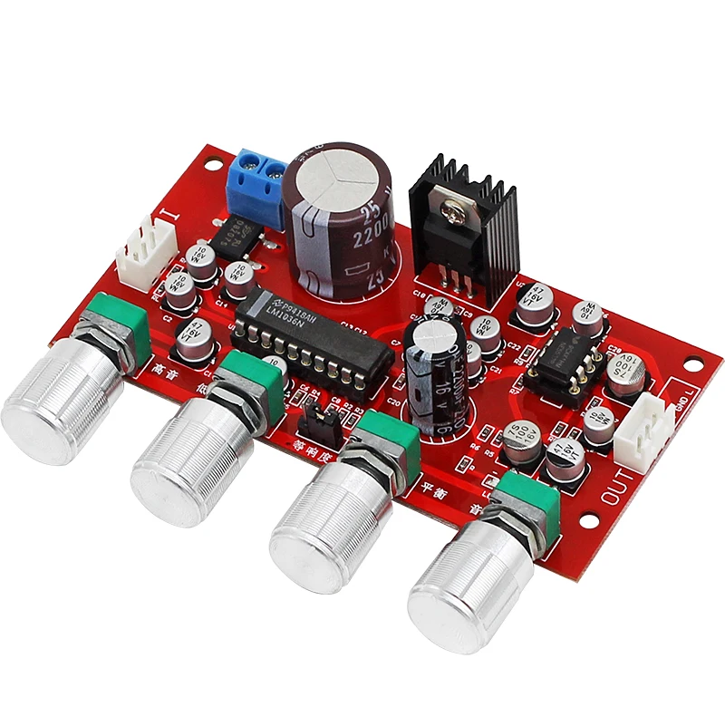 Tone Board LM1036N High and Low Balance Volume Adjustment Module NE5532 Power Amplifier Front Stage Amplifier Board