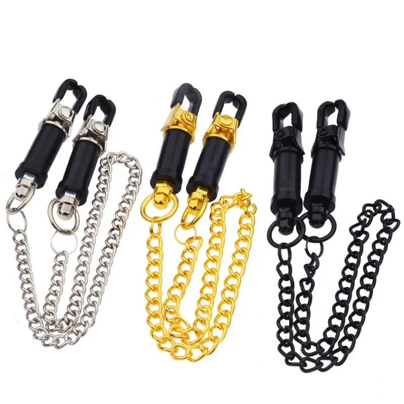 

IKOKY Adjustable Metal Nipple Clips Adult Games Breast Bondage Play Clamps Sex Toys for Couple Nipple Stimulator