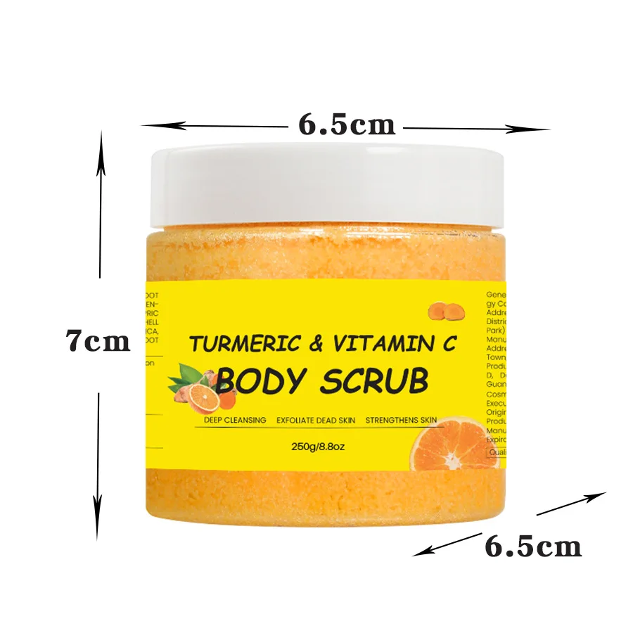 Vitamine C & Kurkuma Face & Body Scrub Organische Microdermabrasie Exfoliator Verwijderen Mee-Eters Verbeteren Zwarte Vlekken Acne