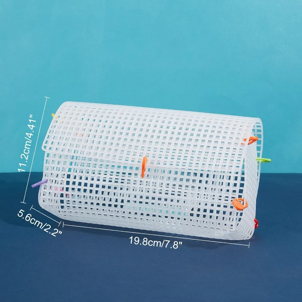 DIY Knitting Crochet Bags Kit Mesh Plastic Canvas Sheets Ribbon Set for DIY Craft Shoulder Bags Accessories Tool with Knitting image 3