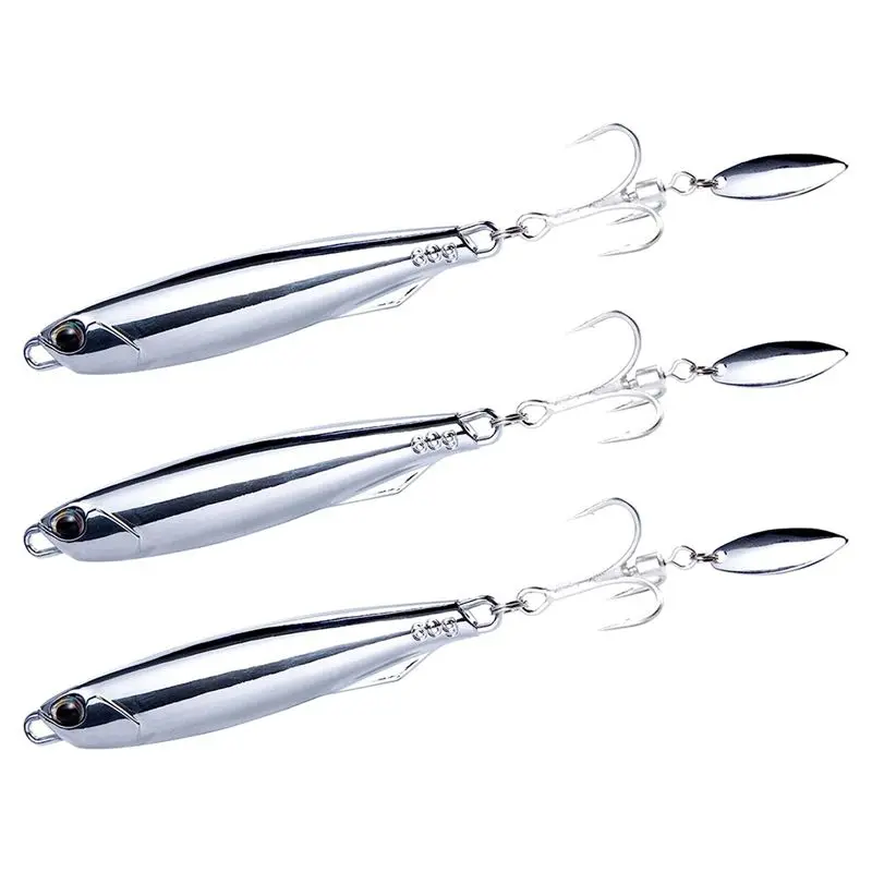 【POPULAR PICK】3 Pack Surf Fishing Trolling Lures Vertical Jigs Mackerel Striper Bluefish Lures ABJX