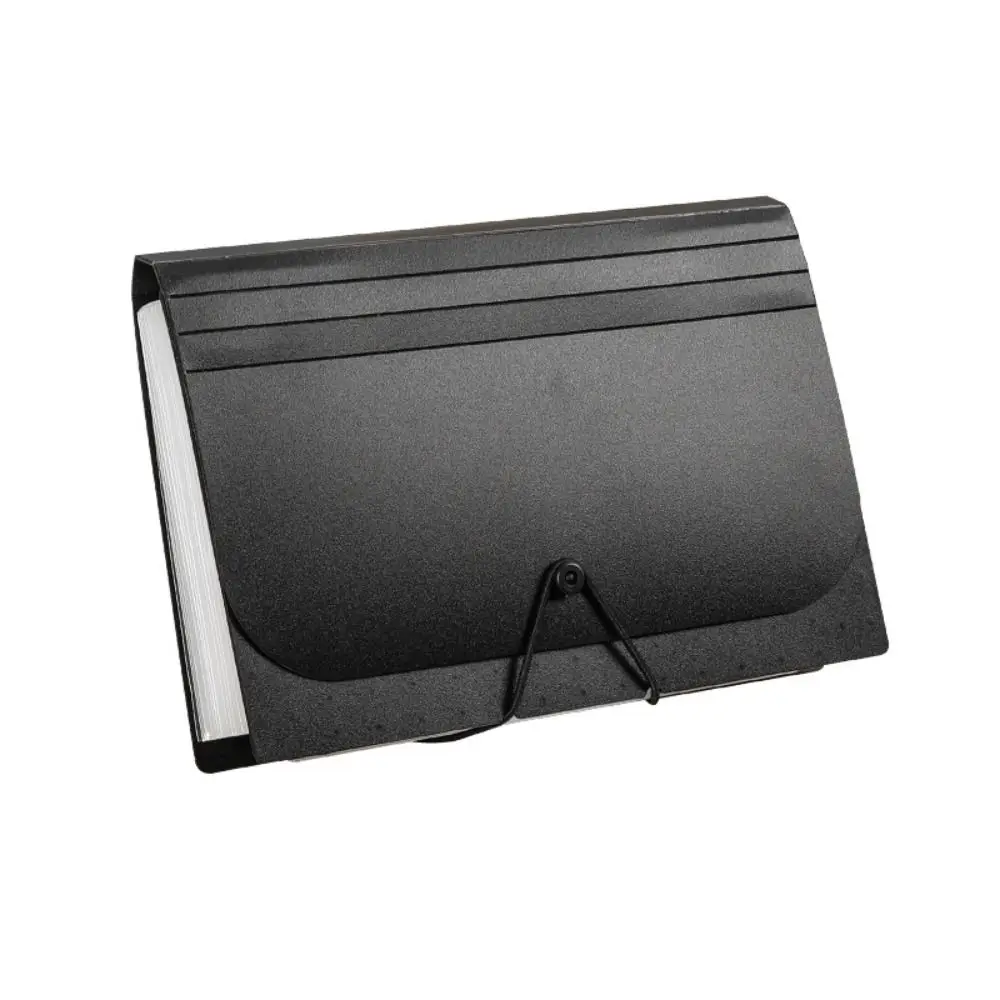 

Vertical A6 Bill Storage Booklet 13-Layers Strap Design A6 File Folder Portable Large Capacity Bank Deposit Folder