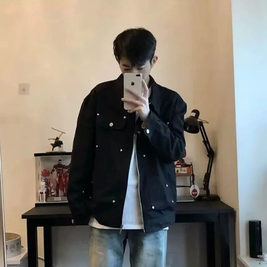 

American Sle Waterproof Pilot Sport Jaet Men's Autumn Winter Trendy Workwear Stand Collar Baseball Outfit Coat