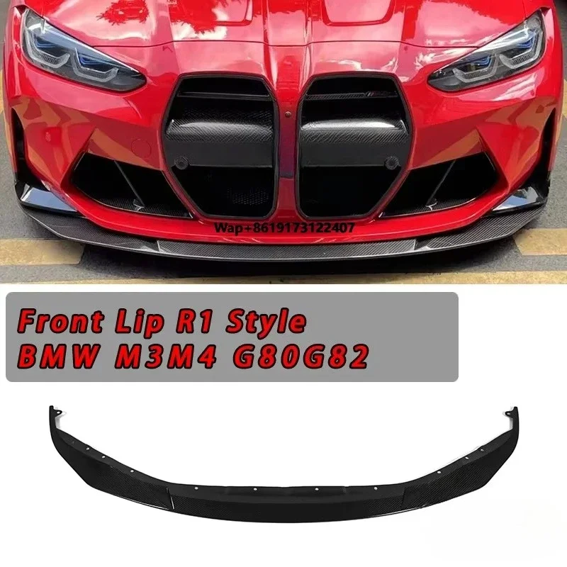 

Dry Carbon Fiber R44 Style Front Lip for G80 G81 G82 M3 M4 2021+ Car Part Front Bumper Lip