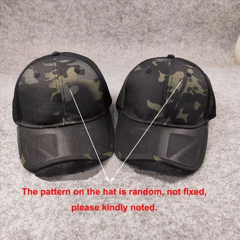 Big Head Size Breathable Mesh Baseball Cap for Men Adjustable Men\'s Cap Casual Camouflage Outdoor Jungle Caps Male 65cm