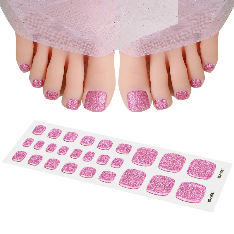 Autocollants pour ongles en gel solide, 28 doigts, poudre d'oignon, photothérapie UV, semi-cuit, semi-durci