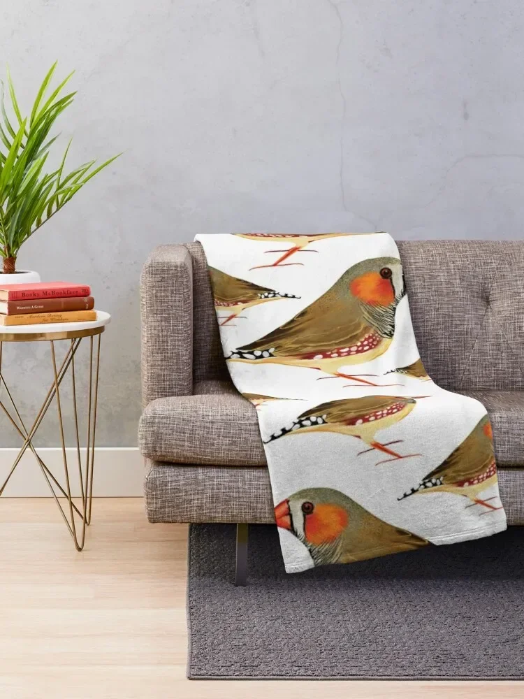 Zebra Finch Throw Blanket Hairy Blankets