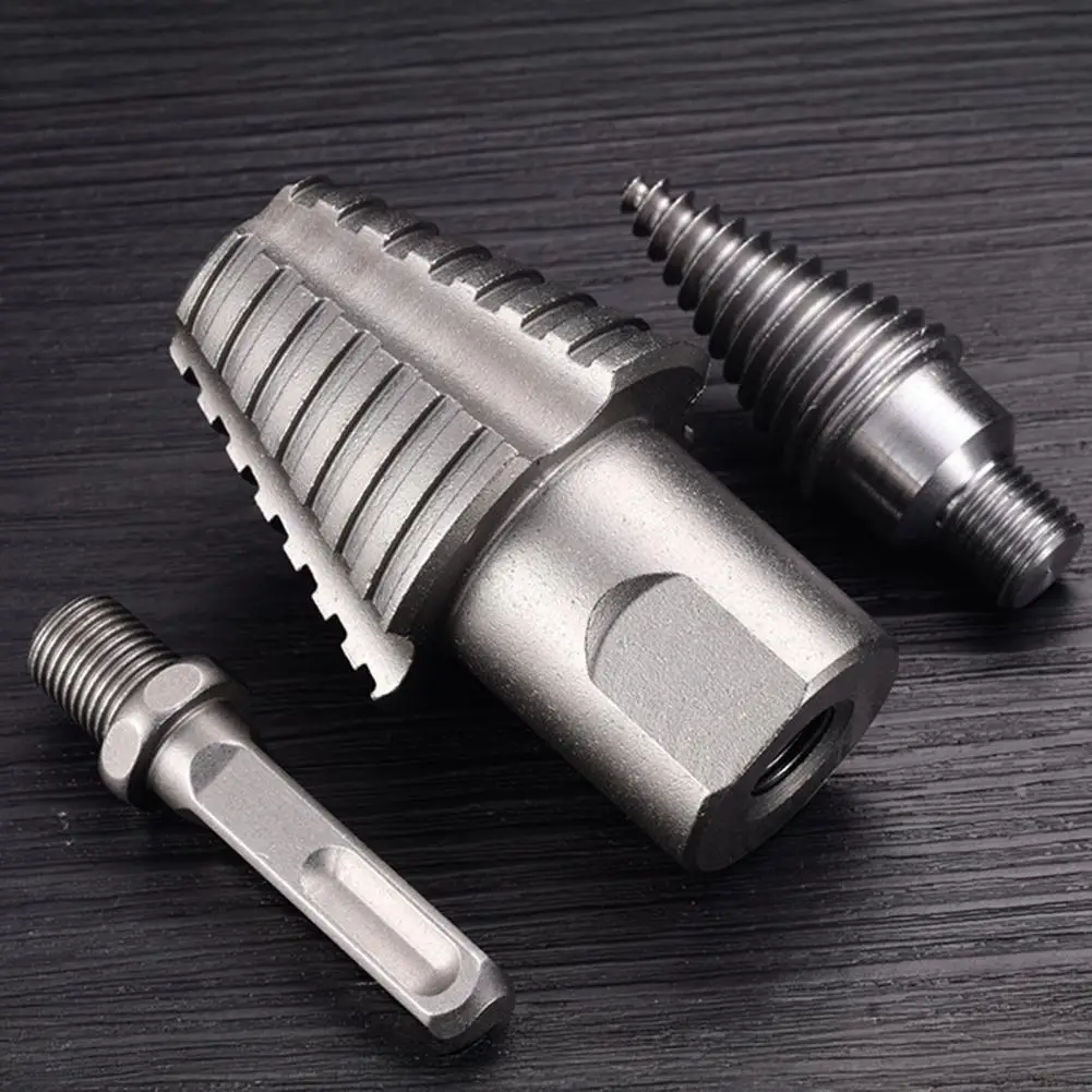 110mm Heavy Duty Wood Splitter Drill Bit U-Shaped Anti-Slip Thread Log Splitter Compatible with Hand Electric Drill