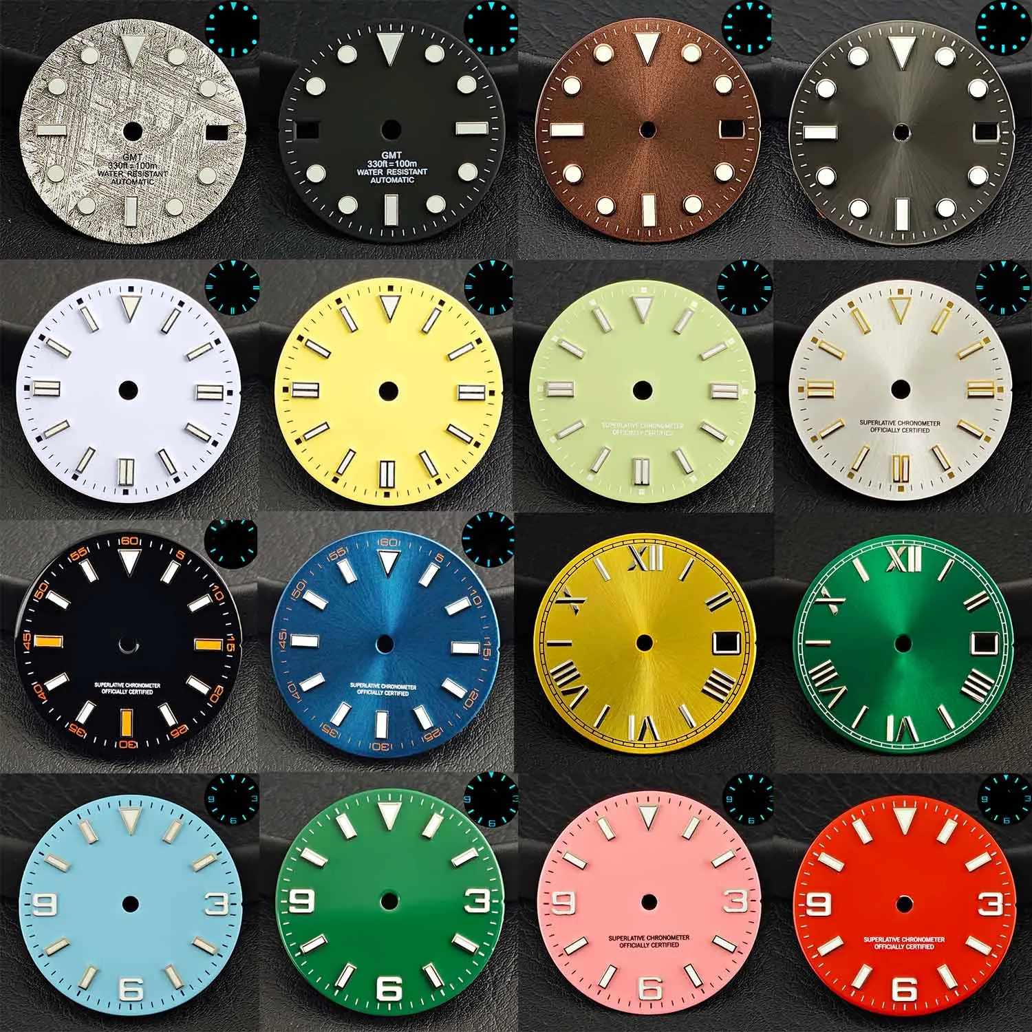 28.5mm Diameter Single Calendar/No Calendar Watch Dial Modified Dials for NH34 NH35 Movement Accessories Watch Parts Personaliza