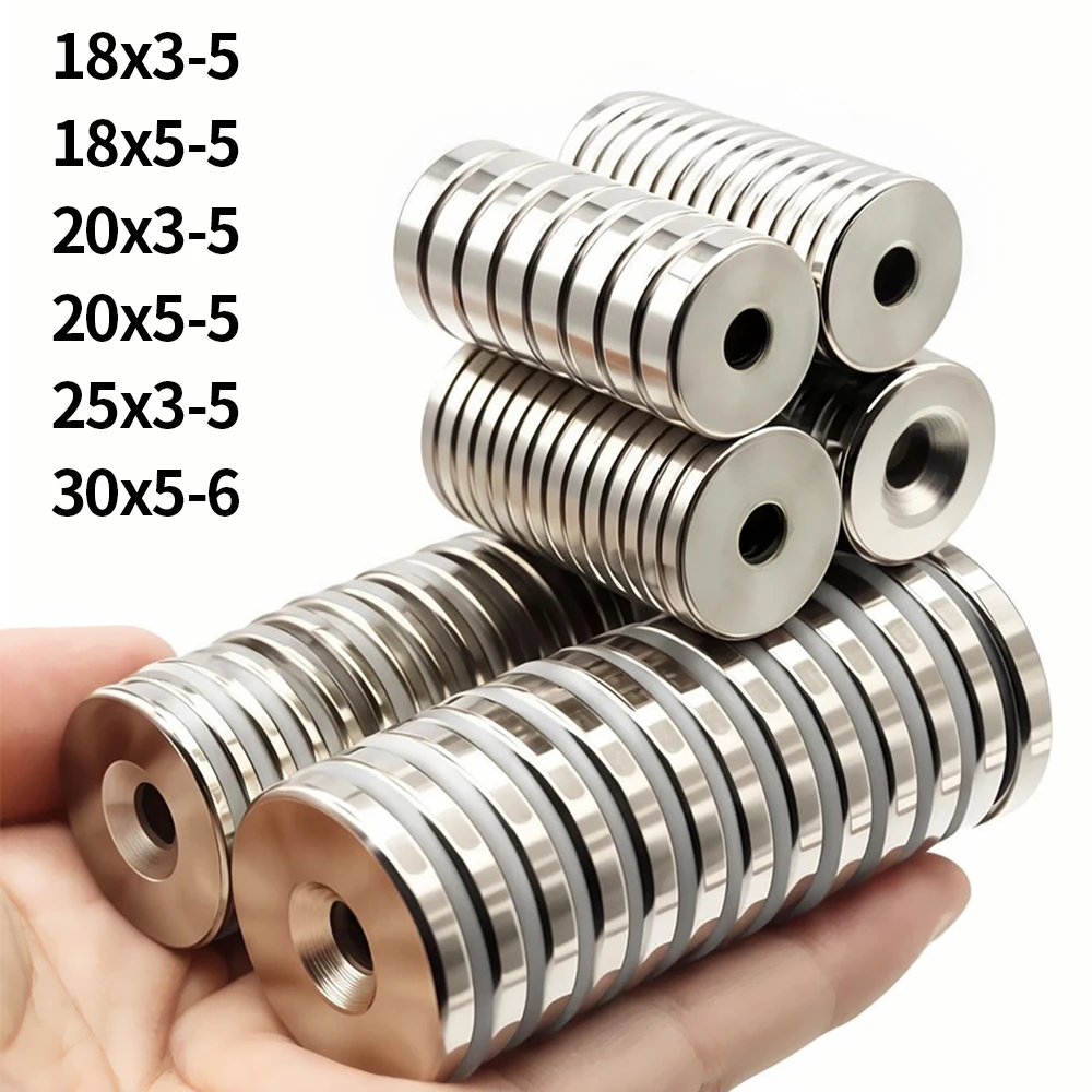imans Kühlschrankmagnete, Löcher für Heimwerker, Büro, Whiteboard, Werkstatt, geeignete Werkzeuge, Heimarbeitsplatz, 20 x 3–5, 25 x 3–5, 20 x 5–5, 30 x 5–6 mm