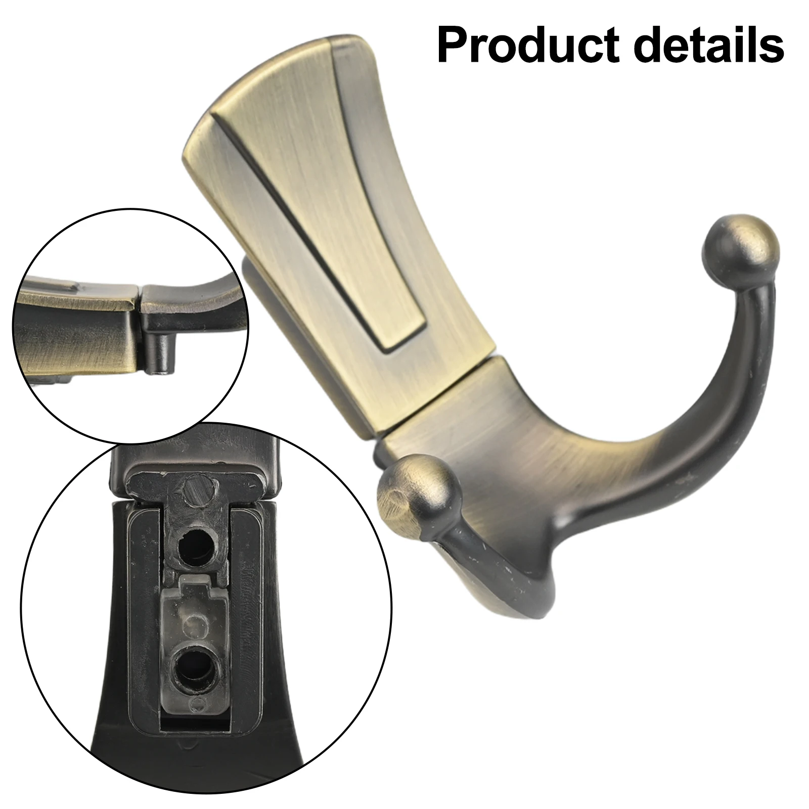 

Bathroom Accessory Bathroom Double Hook Wall Mounted Hook Zinc Alloy Bathroom Hook Bathroom Hook Strong Weight Capacity