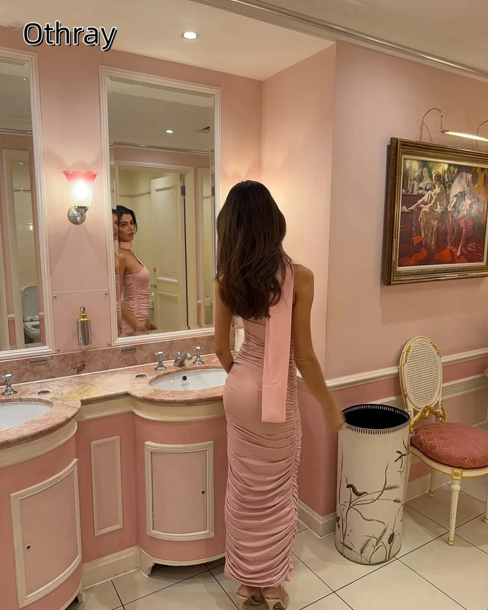 Robes de soirée froncées à une épaule, robes d'occasion formelles plissées en forme de sirène, robes de bal élégantes avec châle, personnalisées