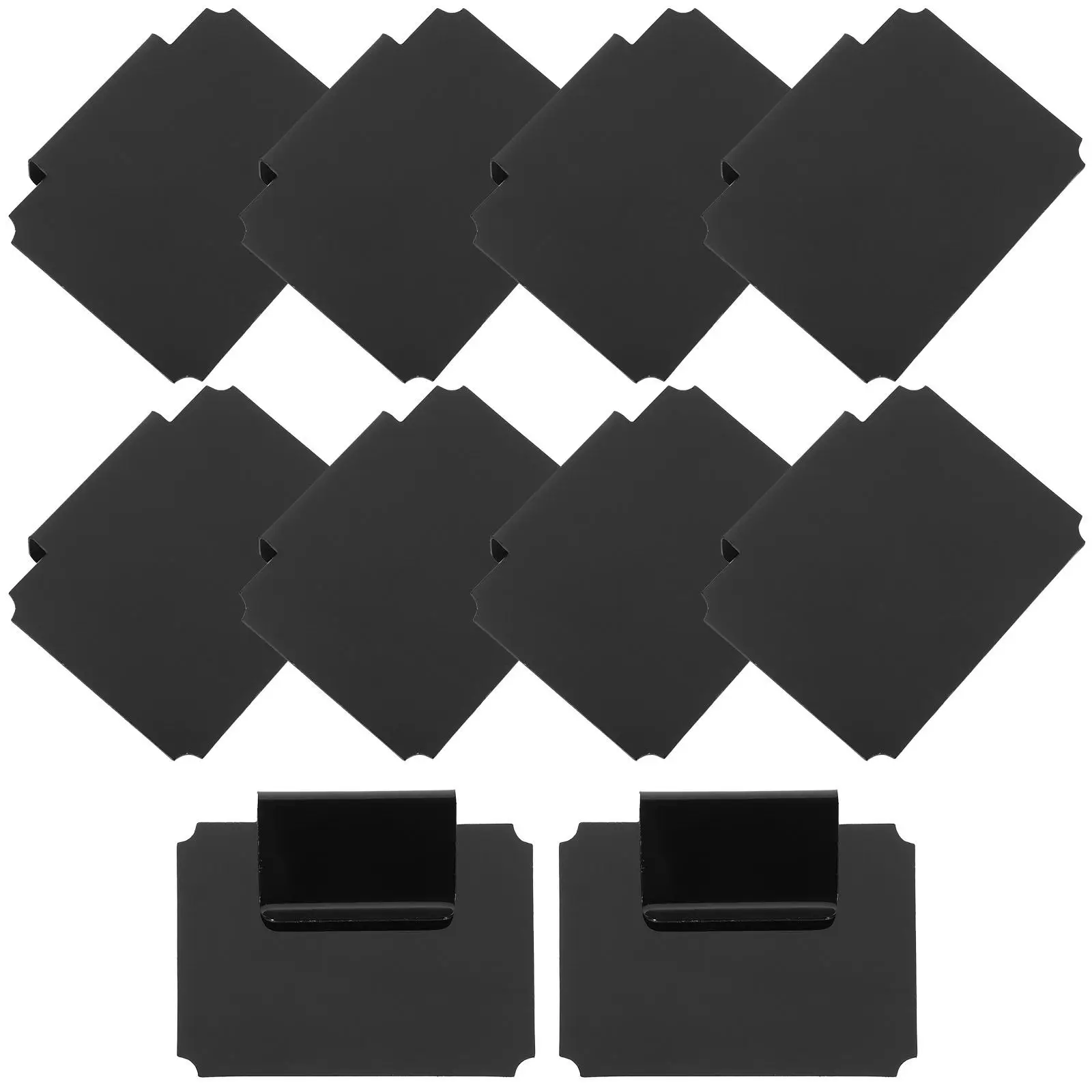 10 szt. Ścieralne klipsy do etykiet na tablicę kredową, uchwyt na cennik, znak na tablicę, koszyk do ekspozycji, etykiety do organizacji, pojemnik na markery w kształcie kostki