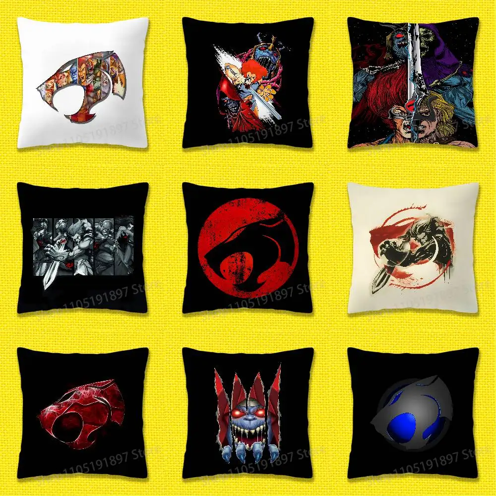 

Cartoon T-ThunderCats Throw Pillow Case For 45cm 40cm 55cm 50cm 30cm Square Car Pillowcase Shell