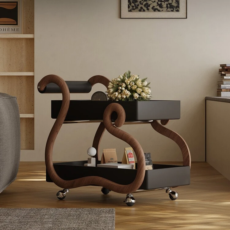 

Retro cart sofa edge few removable living room home small apartment Italian designer small dining car