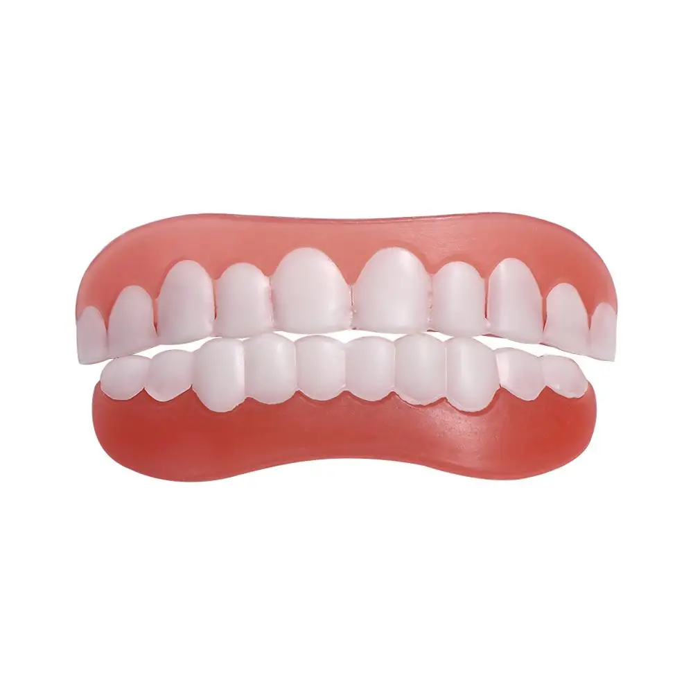 Con riempimento denti colla denti finti sbiancamento sorriso superiore inferiore impiallacciature denti comode protesi in Silicone pasta denti trucco