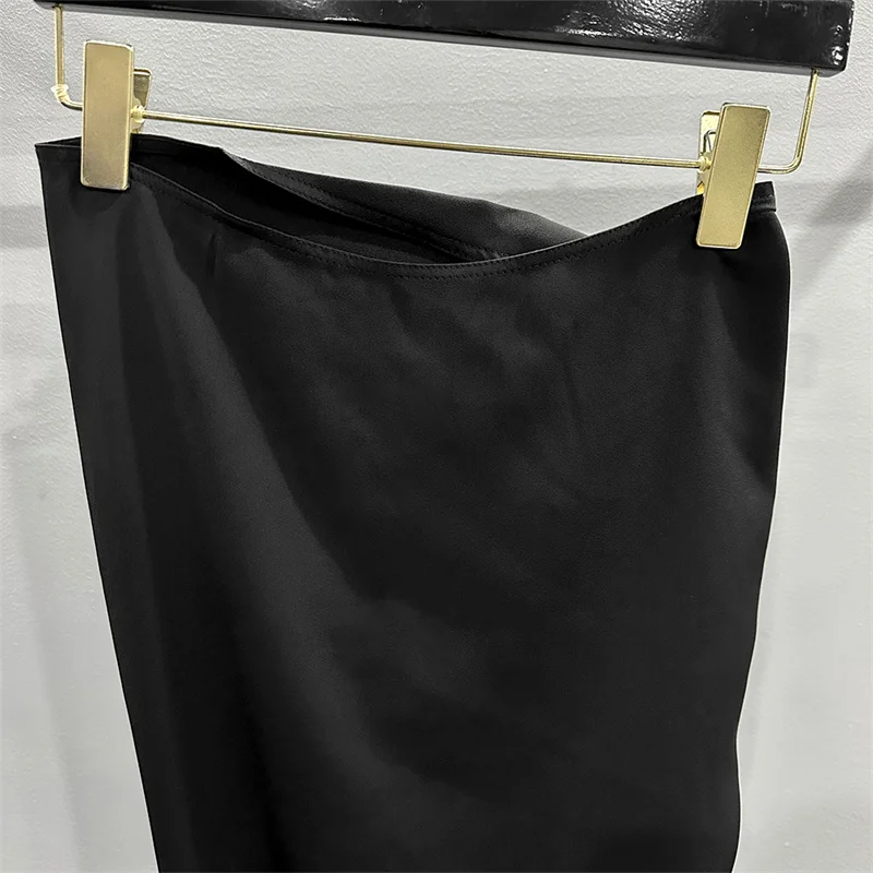 Halve rok voor dames Nieuwe laagbouw slanke lange jurk voor de zomer 2025. Onregelmatige pootloze damesrok kokerrok vloerlengte rok