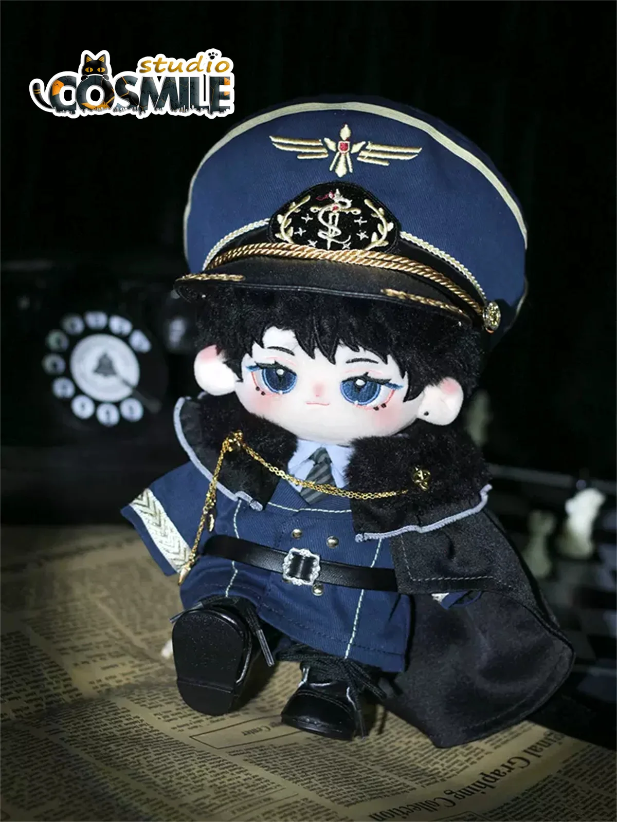 

Vampire Hunter General Knight Uniform Fashion Hat Costume Cang Qiong Stuffed Plush 20cm Doll Doll's Clothes Dolls Accessories FS