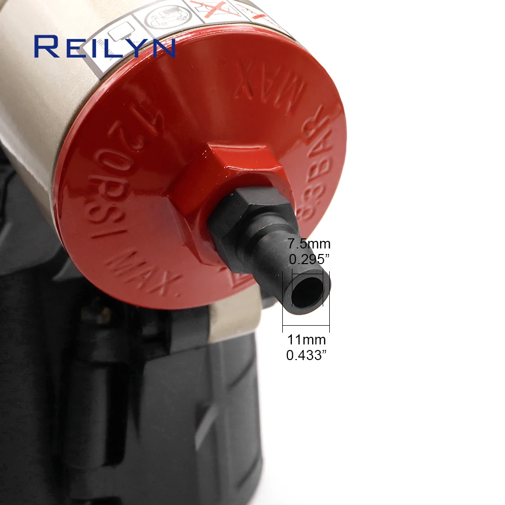 Imagem -06 - Reilyn Cn57 Cn70 Cn80 Cn90b Bobina Pneumática Nailer Air Nailer Pistola de Pregos para Móveis Roof Sheathing Pallet Making