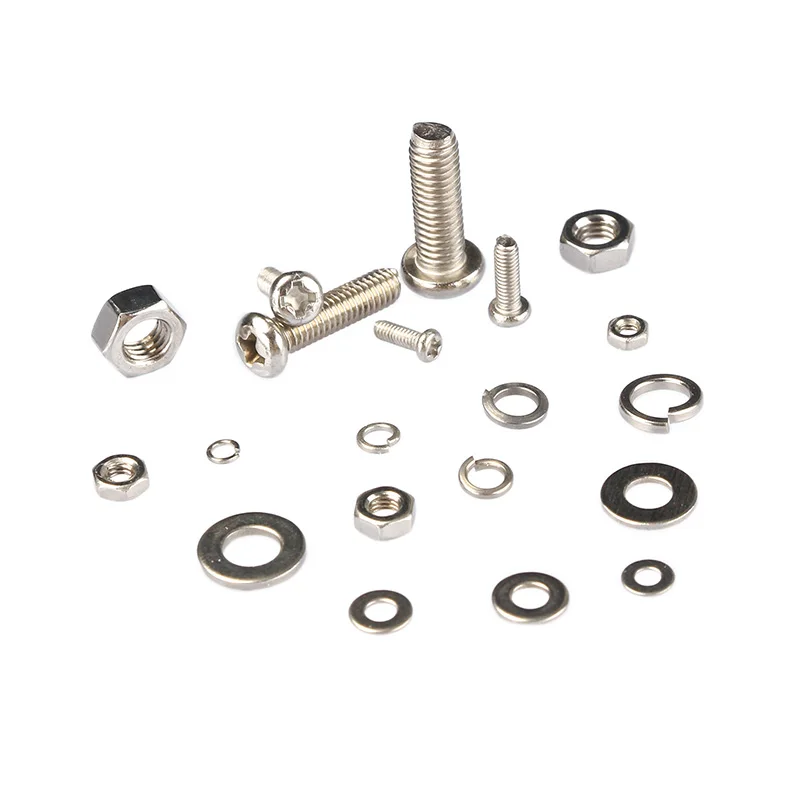 320Pcs  Stainless Steel SS304 Screws an Head Screws Nuts Bolts Assortment Kit M2 M2.5 M3 M4 M5  Metic Nut and Bolt Assortment