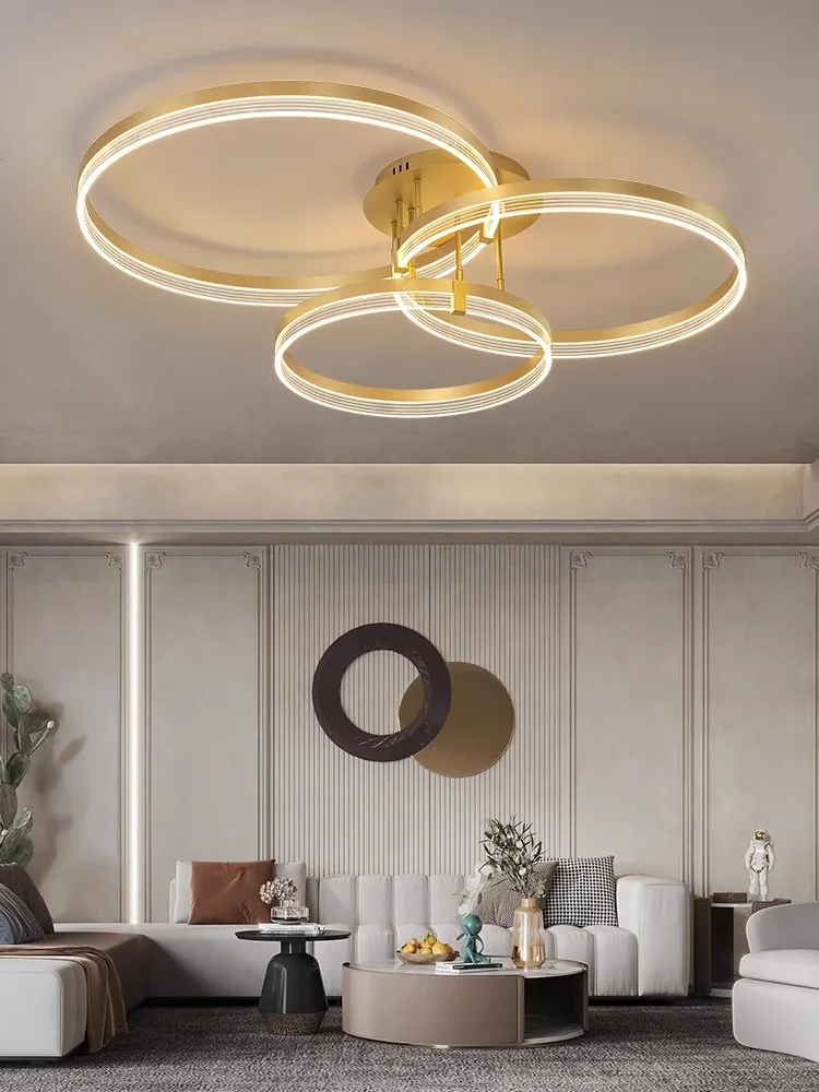 Nordic Round Ring Ceiling Light Acrylic Modern Minimalism Chandelier Living Room Kitchen Led Light Decoration Home Circle Lamp