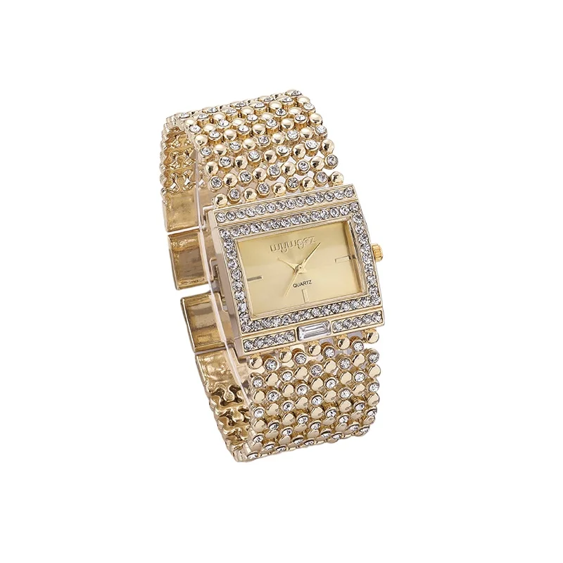 

Роскошные женские кварцевые часы с большим циферблатом и стразами, инкрустированные стразами