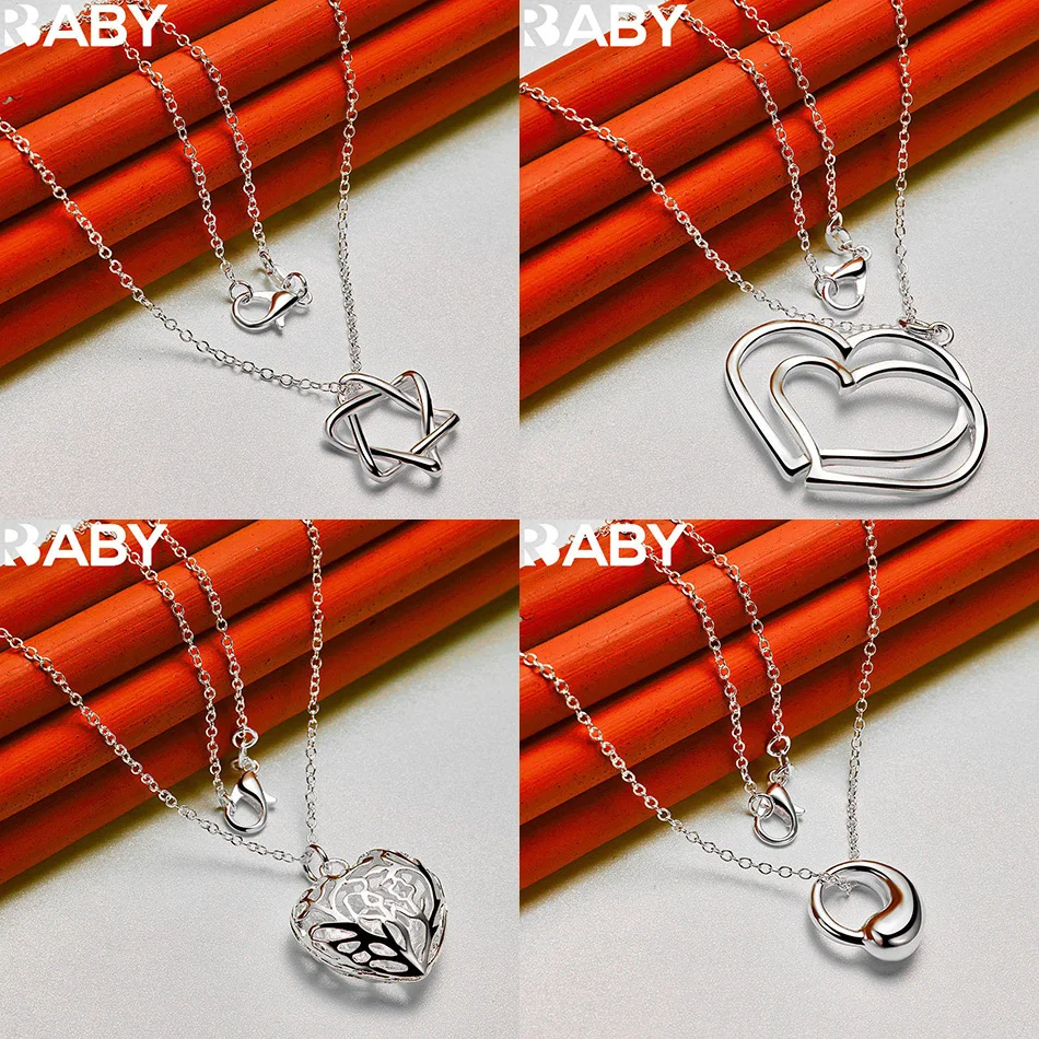 

URBABY 40-75cm 925 Sterling Silver Design Pendant Necklace For Women Men Creativity Gifts Street All-match Party And Daily Wear