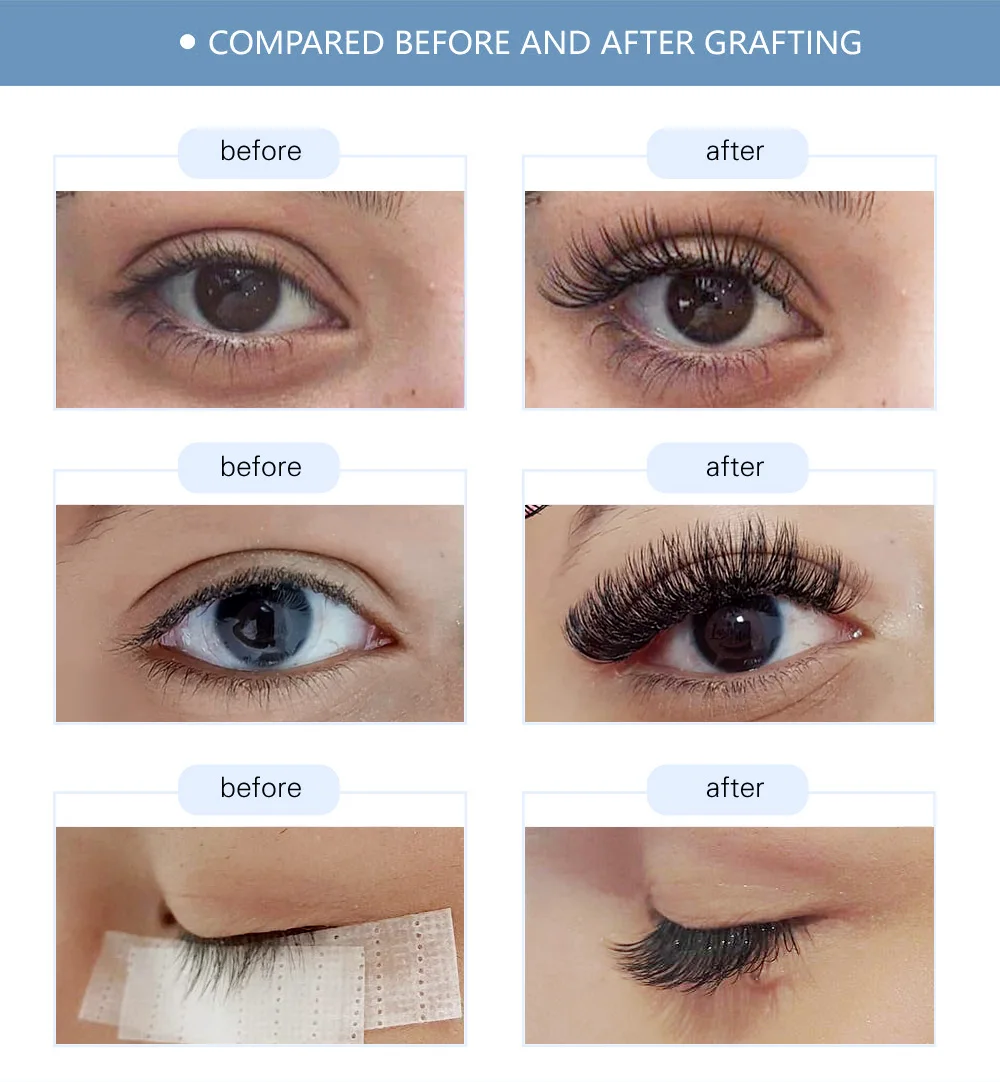 NAGARAKU Classic 16 Reihen/Box 7~25mm Mix Premium Natürliche Synthetische Nerz Einzelwimpernverlängerung Zubehör Make-up Cilios – Detail 11