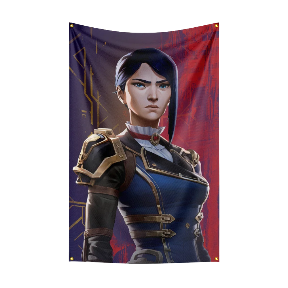 90X150CM Arcanes Leagues of Legends Flag-LOLS Polyester Digital Printed Game Tapestry Curtain For Decor